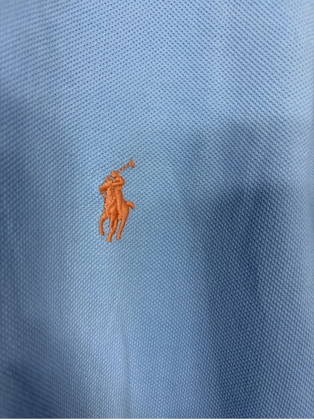 Polo Ralph Lauren Custom Slim Fit Polo Shirt Men’s XL Blue Orange Pony Cotton